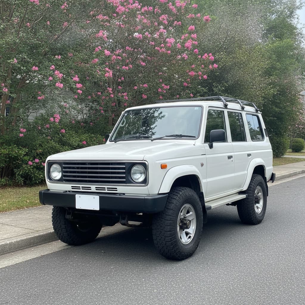 Car photo on a driveway before Listiq AI enhancement